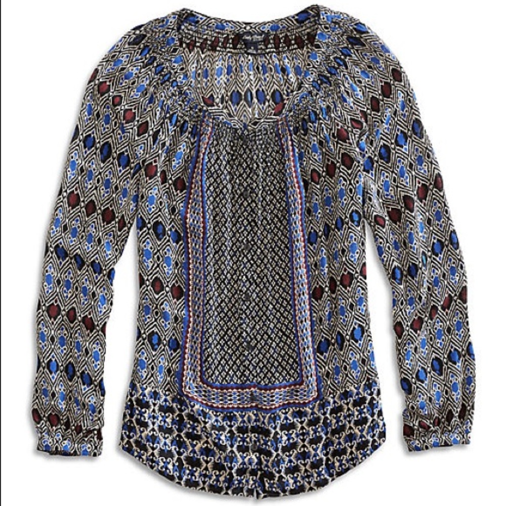 Lucky Brand | Gypsy Ikat Top | Size L - Picture 6 of 8
